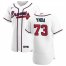 Atlanta Braves #73 Huascar Ynoa Mens Nike White Home 2020 Authentic Player MLB Jersey