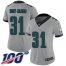 Nike Philadelphia Eagles #31 Nickell Robey-Coleman Silver Womens Stitched NFL Limited Inverted Legend 100th Season Jersey