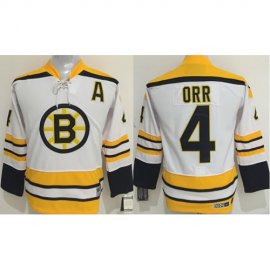 Boston Bruins #4 Bobby Orr White CCM Youth Stitched NHL Jersey