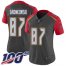 Nike Tampa Bay Buccaneers #87 Rob Gronkowski Gray Womens Stitched NFL Limited Inverted Legend 100th Season Jersey