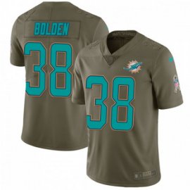 Nike Miami Dolphins #38 Brandon Bolden Olive Mens Stitched NFL Limited 2017 Salute To Service Jersey