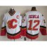 Calgary Flames #12 Jarome Iginla White/Black CCM Throwback Stitched NHL Jersey