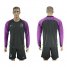 France Blank Black Goalkeeper Long Sleeves Soccer Country Jersey