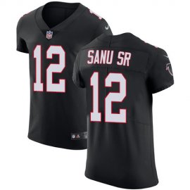 Nike Atlanta Falcons #12 Mohamed Sanu Sr Black Alternate Mens Stitched NFL Vapor Untouchable Elite Jersey