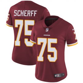 Nike Washington Football Team #75 Brandon Scherff Burgundy Red Team Color Womens Stitched NFL Vapor Untouchable Limited Jersey