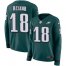 Nike Philadelphia Eagles #18 Jalen Reagor Green Team Color Womens Stitched NFL Limited Therma Long Sleeve Jersey