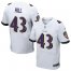 Nike Baltimore Ravens #43 Justice Hill White Mens Stitched NFL New Elite Jersey