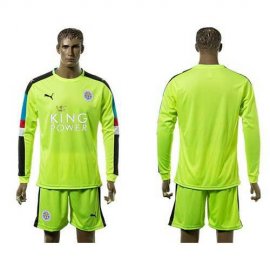 Leicester City Blank Green Long Sleeves Goalkeeper Soccer Club Jersey