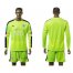 Leicester City Blank Green Long Sleeves Goalkeeper Soccer Club Jersey