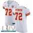Nike Kansas City Chiefs #72 Eric Fisher White Super Bowl LIV 2020 Mens Stitched NFL New Elite Jersey