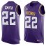 Nike Minnesota Vikings #22 Harrison Smith Purple Team Color Mens Stitched NFL Limited Tank Top Jersey