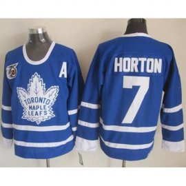 Toronto Maple Leafs #7 Tim Horton Blue 75th CCM Throwback Stitched NHL Jersey