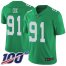 Nike Philadelphia Eagles #91 Fletcher Cox Green Mens Stitched NFL Limited Rush 100th Season Jersey