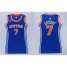 Womens Knicks #7 Carmelo Anthony Blue Dress Stitched NBA Jersey