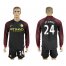 Manchester City #24 Stones Away Long Sleeves Soccer Club Jersey
