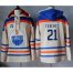 Edmonton Oilers #21 Andrew Ference Cream Sawyer Hooded Sweatshirt Stitched NHL Jersey