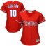 Philadelphia Phillies #10 Darren Daulton Red Alternate Womens Stitched MLB Jersey