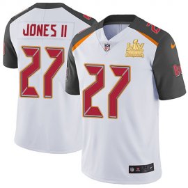 Nike Tampa Bay Buccaneers #27 Ronald Jones II White Youth Super Bowl LV Champions Patch Stitched NFL Vapor Untouchable Limited Jersey
