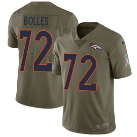 Nike Denver Broncos #72 Garett Bolles Olive Mens Stitched NFL Limited 2017 Salute to Service Jersey
