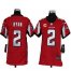 Nike Atlanta Falcons #2 Matt Ryan Red Team Color With C Patch Youth Stitched NFL Elite Jersey
