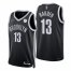 Nike Brooklyn Nets #13 James Harden Black Mens 2021-22 NBA 75th Anniversary Diamond Swingman Jersey – Icon Edition Mens