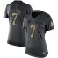 Nike Carolina Panthers #7 Kyle Allen Black Womens Stitched NFL Limited 2016 Salute to Service Jersey