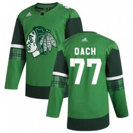 Chicago Blackhawks #77 Kirby Dach Mens Adidas 2020 St. Patricks Day Stitched NHL Jersey Green.jpg.jpg