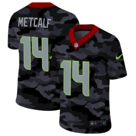 Seattle Seahawks #14 DK Metcalf Mens Nike 2020 Black CAMO Vapor Untouchable Limited Stitched NFL Jersey