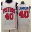 Detroit Pistons 40 Bill Laimbeer White Hardwood Classics Revolution 30 NBA Jerseys
