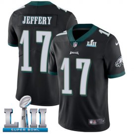 Nike Philadelphia Eagles #17 Alshon Jeffery Black Alternate Super Bowl LII Mens Stitched NFL Vapor Untouchable Limited Jersey