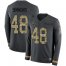 Nike Arizona Cardinals #48 Isaiah Simmons Anthracite Salute to Service Mens Stitched NFL Limited Therma Long Sleeve Jersey