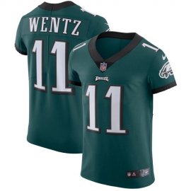 Nike Philadelphia Eagles #11 Carson Wentz Midnight Green Team Color Mens Stitched NFL Vapor Untouchable Elite Jersey