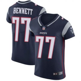 Nike New England Patriots #77 Michael Bennett Navy Blue Team Color Mens Stitched NFL Vapor Untouchable Elite Jersey