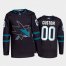 Adidas Sharks Custom Mens 2021-22 Alternate Authentic NHL Jersey – Black