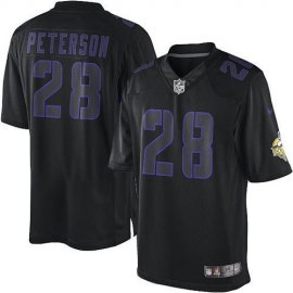Nike Minnesota Vikings #28 Adrian Peterson Black Mens Stitched NFL Impact Limited Jersey