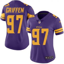 Nike Minnesota Vikings #97 Everson Griffen Purple Womens Stitched NFL Limited Rush Jersey