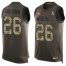Nike San Francisco 49ers #26 Tevin Coleman Green Mens Stitched NFL Limited Salute To Service Tank Top Jersey