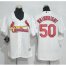 St.Louis Cardinals #50 Adam Wainwright White Womens Home Stitched MLB Jersey