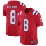 Nike New England Patriots #8 Jamie Collins Sr Red Alternate Mens Stitched NFL Vapor Untouchable Limited Jersey
