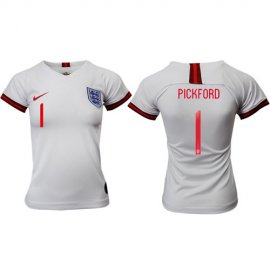 Womens England #1 Pickford Home Soccer Country Jersey