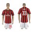 AC Milan #33 Kuco Home Soccer Club Jersey