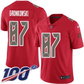 Nike Tampa Bay Buccaneers #87 Rob Gronkowski Red Mens Stitched NFL Limited Rush 100th Season Jersey