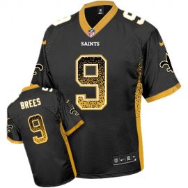 Nike New Orleans Saints #9 Drew Brees Black Team Color Youth Stitched NFL Elite Drift Fashion Jersey