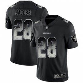 Nike Las Vegas Raiders #28 Josh Jacobs Black Mens Stitched NFL Vapor Untouchable Limited Smoke Fashion Jersey