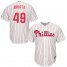 Philadelphia Phillies #49 Jake Arrieta White(Red Strip) Cool Base Stitched Youth MLB Jersey