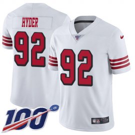 Nike San Francisco 49ers #92 Kerry Hyder White Youth Stitched NFL Limited Rush 100th Season Jersey