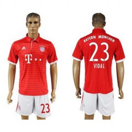 Bayern Munchen #23 Vidal Home Soccer Club Jersey