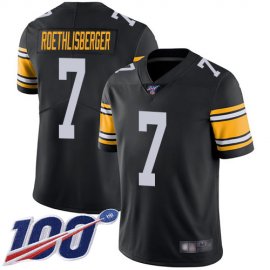 Nike Pittsburgh Steelers #7 Ben Roethlisberger Black Alternate Mens Stitched NFL 100th Season Vapor Limited Jersey