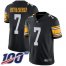 Nike Pittsburgh Steelers #7 Ben Roethlisberger Black Alternate Mens Stitched NFL 100th Season Vapor Limited Jersey