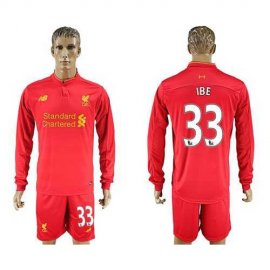 Liverpool #33 IBE Home Long Sleeves Soccer Club Jersey